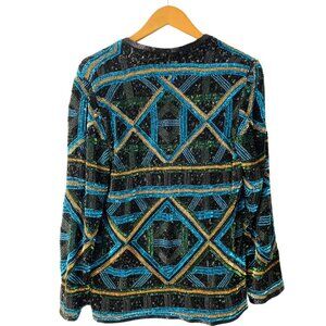 Adrianna Papell Evening Sequin Jacket Size XL